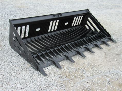 78 heavy-duty skeleton rock bucket for skid steer|skid steer buckets for sale.